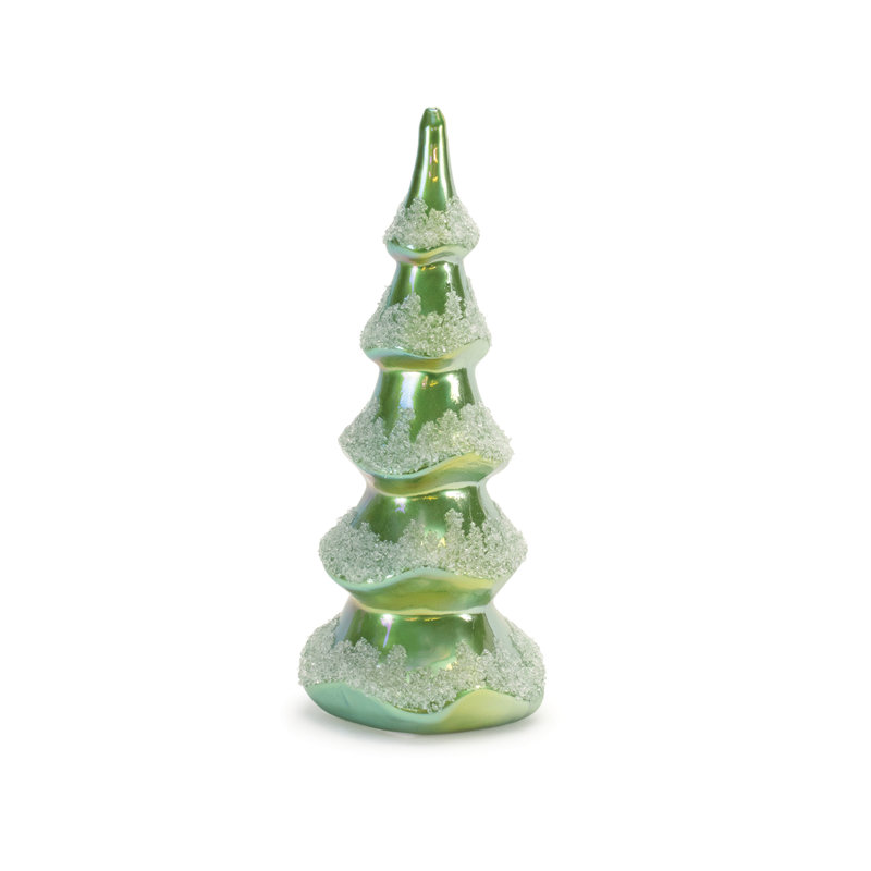 The Holiday Aisle Beaded Iridescent Glass Tree (Set of 3) | Wayfair